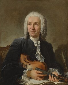作曲家弗朗西斯科-杰米尼亚尼1687-1762年的肖像，约1745年。 作者 弗朗索瓦·布歇