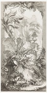 Rocaille（洛可可式设计），见 Nouveaux morceaux pour des paravents（屏风新概念） 作者 弗朗索瓦·布歇