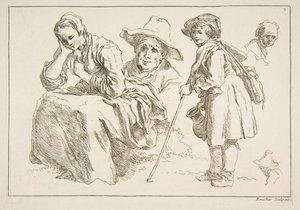 素描表，1753年。 作者 弗朗索瓦·布歇