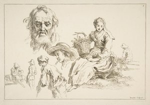 草图表，约。 1735年。 作者 弗朗索瓦·布歇