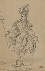 提托诺斯。 Jean-Joseph de Mondonville的歌剧《 Titon et lAurore》的服装设计，1763年。 作者 弗朗索瓦·布歇
