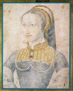 阿尔布雷特圣女贞德的肖像，纳瓦拉王后（1528 - 1572），亨利四世的母亲。 弗朗索瓦·克鲁埃（Francois Clouet，1515-1572 年）用黑色石头和血作画 作者 弗朗索瓦·克鲁埃