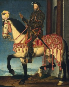法国国王弗朗西斯一世的骑马肖像。约于1540年 作者 弗朗索瓦·克鲁埃