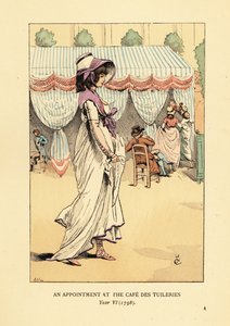 时髦的女人来到巴黎杜乐丽咖啡馆赴约，第六年