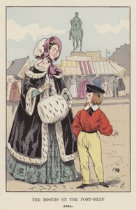 Pont-Neuf的摊位，1844年 作者 弗朗索瓦·库本（FrançoisCourboin）