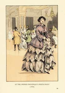 在巴黎Freres Provencaux餐厅的女人 作者 弗朗索瓦·库本（FrançoisCourboin）