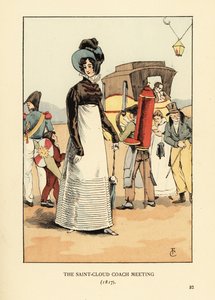 等待驿车的妇女。圣克卢的马车会议 作者 弗朗索瓦·库本（FrançoisCourboin）