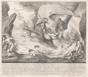 1742年的《奇纳河》第二部：《尤利西斯和塞壬》（The Seconda Macchina for the Chinea of 1742: Ulysses and Sirens 作者 François Hutin