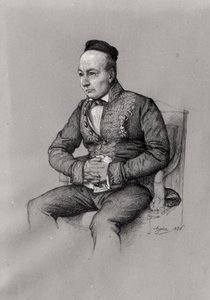 Charles Augustin Sainte-Beuve（1804-69）1856年的肖像（粉笔在纸上） 作者 弗朗索瓦·约瑟夫·海姆