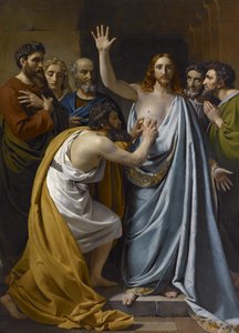 圣托马斯的Incredulity，1823年 作者 弗朗索瓦·约瑟夫·纳维斯