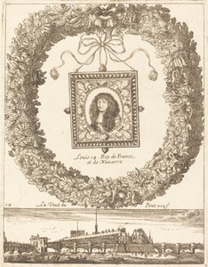 La veue du Pont Neuf; Louis XIV Roy de Franceet de Navarre(路易十四-法兰西特-德-纳瓦拉皇家) 作者 弗朗索瓦·勒费弗尔