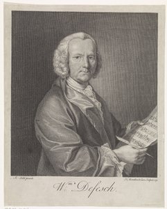 作曲家威廉·费斯（Willem de Fesch）肖像1687-1761，1751年 作者 FrançoisMorellon de La Cave