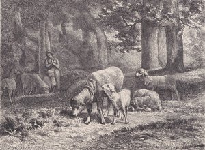 Les Moutons，来自Magasin Pittoresque，1862年。 作者 弗朗索瓦·鲁热