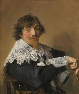 一个男人的肖像。约于1635年 作者 Frans Hals