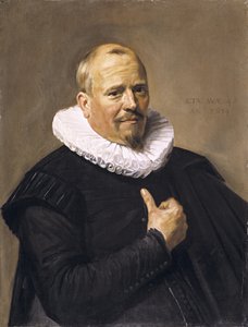一个男人的肖像，1634年（橡木面板上的油） 作者 弗兰斯·哈尔斯（Frans Hals）