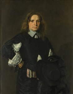 一个男人的肖像，约1610年（布面油画） 作者 弗兰斯·哈尔斯（Frans Hals）