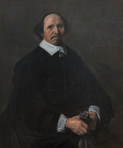 一个男人的肖像，c。 1655-60（布面油画） 作者 Frans Hals