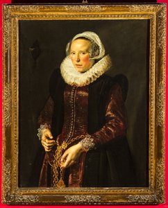一个女人的肖像，约1611年（木板油画）。 作者 弗兰斯·哈尔斯（Frans Hals）