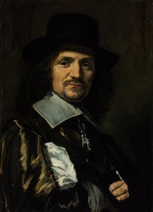 Portrait of the painter Jan Asselyn (Asselijn ou Asselin) (1610-1652) - Peinture de Frans I Hals(1581-1666) - 1650s - Oil on wood - 64,5x46,3 - Szepmuveszeti Muzeum, Budapest 作者 弗兰斯·哈尔斯（Frans Hals）