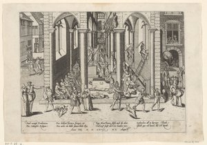 圣像破坏，1566 年
第 5 系列：荷兰事件，1566-1570 年（系列标题） 作者 Frans Hogenberg