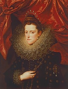 曼图亚公爵夫人埃莱奥诺拉·德·美第奇 (Eleonora de Medici) 的肖像（布面油画） 作者 Frans II Pourbus