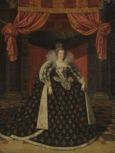 身着国袍的法国王后玛丽-德-梅迪西斯（1575-1642 年）肖像 作者 Frans Pourbus (II) (车间)