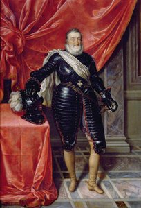 法国国王亨利四世穿着盔甲，1610年