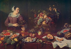 水果售货员，水果贩子，1636年，c1934年 作者 Frans Snyders或Snijders