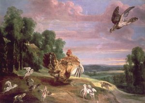 鹰和母鸡 作者 Frans Snyders或Snijders