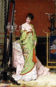绿色和服，1876年 作者 弗朗斯·韦尔哈斯
