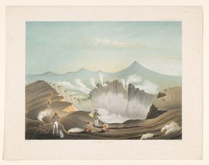 西爪哇的贡土尔火山 Gunong Guntur（物体上的标题） Java 作品图集（对象上的系列标题） 包含 11 个风景如画的图版，属于 Java 作品，其外观、植被和内部结构（t 系列） 作者 弗兰斯·威廉·容赫恩