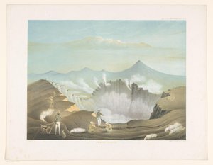 西爪哇的贡土尔火山 Gunong Guntur（物体上的标题） Java 作品图集（对象上的系列标题） 包含 11 个风景如画的图版，属于 Java 作品，其外观、植被和内部结构（t 系列） 作者 弗兰斯·威廉·容赫恩
