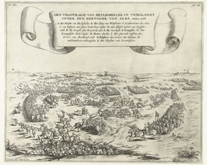 海利格利战役，1568 年
Den veldtslagh van Heyligherlee in Vrieslandt under den hertoghe van Alba.1568 年（物上标题） 作者 弗兰斯·范登·维恩加德