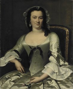 威廉·萨蒂金 (Willem Sautijn) 的妻子玛丽亚·亨利埃特·范·德波尔 (Maria Henriëtte van de Pol) 的肖像
