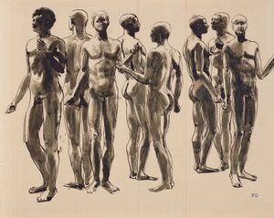 八幅男性裸体画