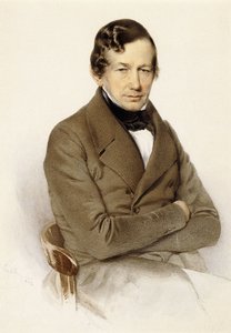 安东·迪亚贝利（Anton Diabelli）肖像，坐半身，1842年