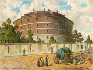 维也纳的老疯人院（Narrenturm），被称为 "约瑟夫-古杰尔疯人院"（Kaiser Joseph-Gugelhupf