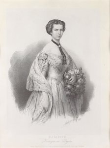奥地利伊丽莎白女皇的肖像，1853年。