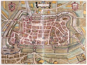 Luneborch, Germany (engraving 作者 弗朗兹·霍根伯格