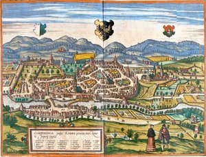 Plan of Kempten (Campidonia), Germany (etching 作者 弗朗兹·霍根伯格