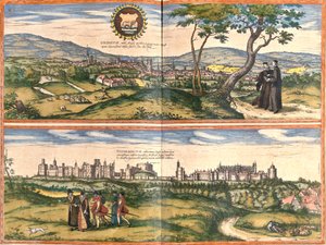 Views of Oxford (Oxonium) and Windsor (Vindesorium), England (etching 作者 弗朗兹·霍根伯格