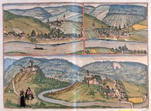 Zell An Der Mosel，Bernkastel-Kues，Manderscheid，德国（雕刻 作者 弗朗兹·霍根伯格
