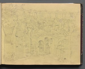 罗马及周边景观专辑，景观研究，第 12a 页：罗马废墟 作者 弗朗茨·约翰·海因里希·纳多普