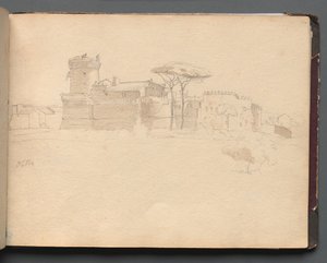 罗马及周边地区的风景专辑，风景研究，第28a页：奥斯蒂亚. 作者 弗朗茨·约翰·海因里希·纳多普