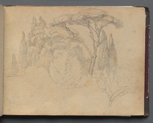 罗马及周边景观专辑，景观研究，第 29a 页：景观研究 作者 弗朗茨·约翰·海因里希·纳多普