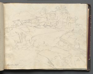 罗马及周边景观专辑，景观研究，第 35a 页："Rocca di Papa"。