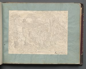 罗马及周边地区的风景专辑，风景研究，第36a页：罗马景观。 作者 弗朗茨·约翰·海因里希·纳多普