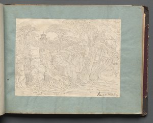 罗马及周边景观相册，景观研究，第 36a 页：罗马景观 作者 弗朗茨·约翰·海因里希·纳多普