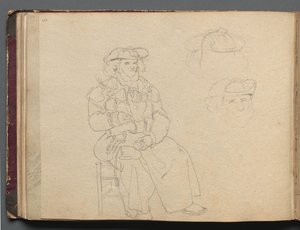 罗马及周边景观专辑，景观研究，第 38b 页：人物研究 作者 Franz Johann Heinrich Nadorp