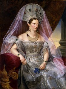 亚历山德拉·费奥多罗夫娜皇后的肖像 作者 Franz Krüger